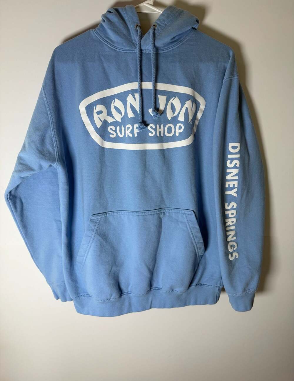 Ron Jon Surf Shop Blue Hoodie with Disney Springs Sleeve Print Size M